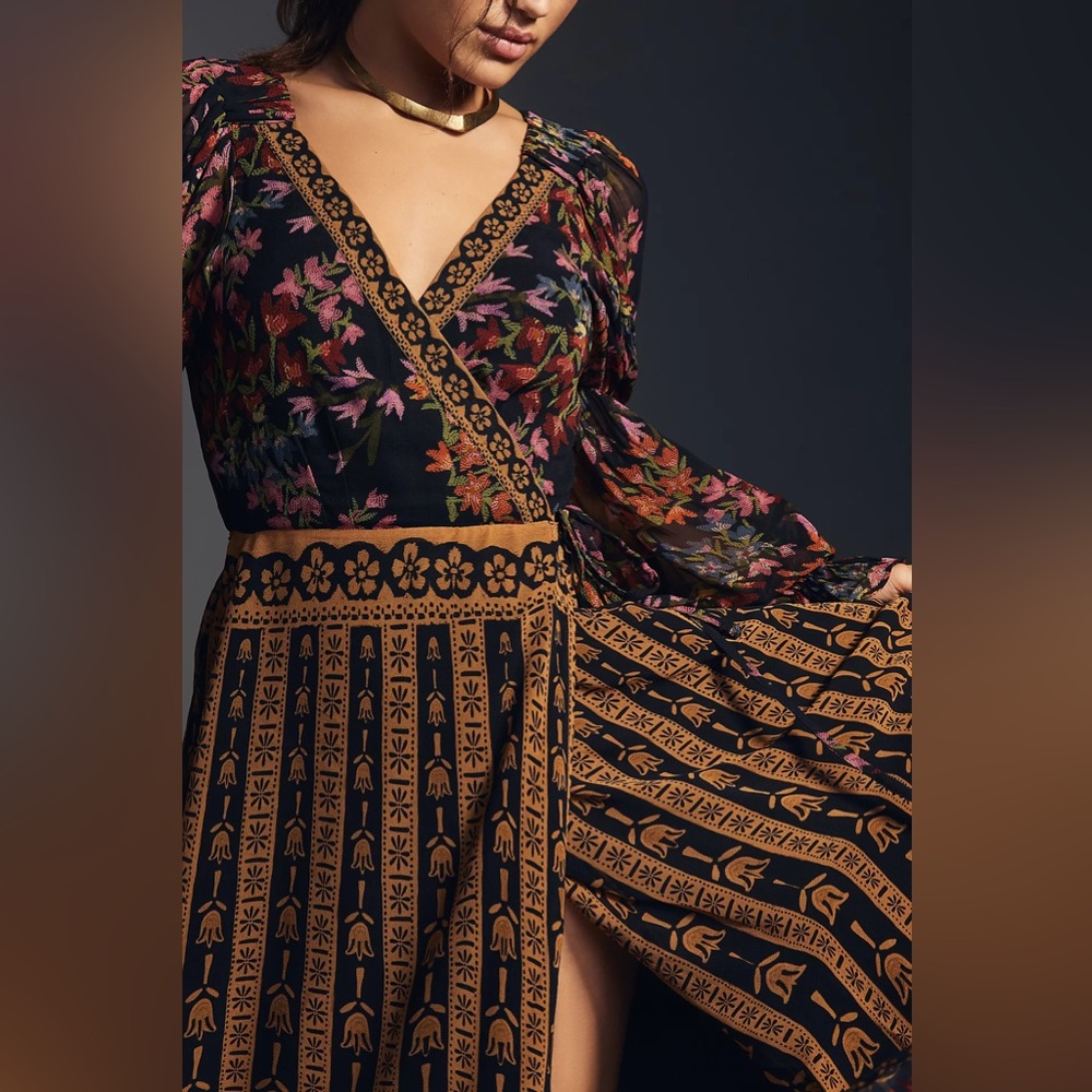 Farm Rio Anthropologie Side-Slit Maxi Dress - Picture 3 of 14